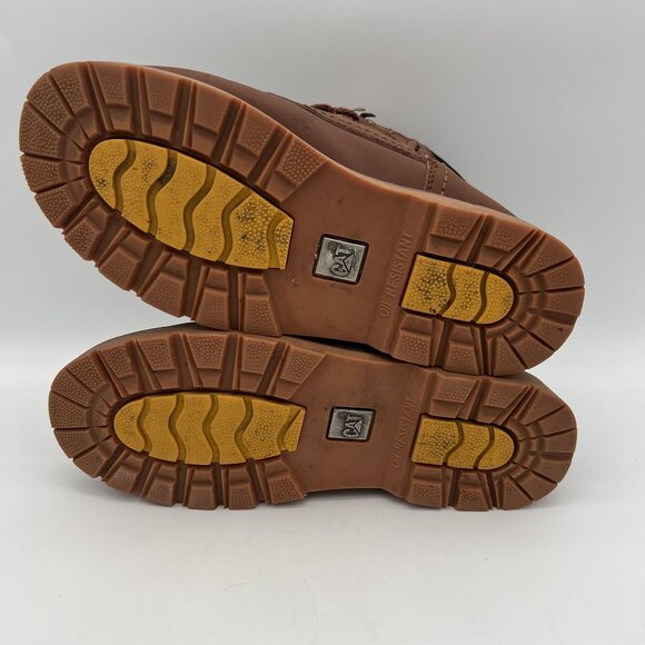 Mens CAT Brown Oil-Resistant Leather Work Boots Size 10 Durable main image 6